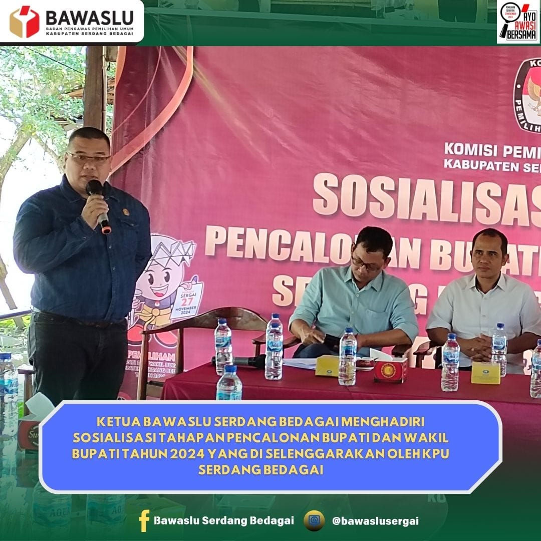 Ketua Bawaslu Sergai Beri Sambutan