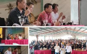 Dokumentasi diambil saat pelasanaan Rapat Kerja Pengawasan Kampanye pada Masa Tenang Dalam Penyelenggaraan Tahapan Pemilihan Umum Tahun 2024 yang bertempat di Woong Rame Pantai Cermin. Selasa (1/2/2024).
