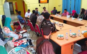 Dokumentasi saat pelaksaan Sosialisasi Penyandang Disabilitas yang bertempat di Sekretariat Bawaslu Kabupaten Serdang Bedagai. Jum'at (9/2/2024).