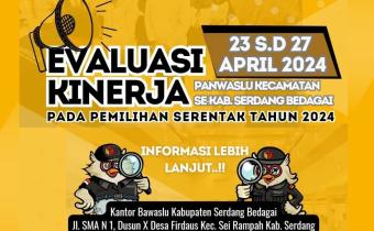 Pengumuman Pendaftaran Calon Anggota Panwaslu Kecamatan Existing Dalam Rangka Pemilihan Tahun 2024